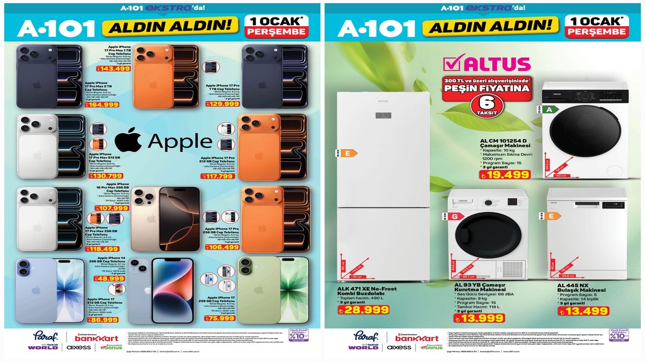 A101’den Yeni Yıla Teknoloji Bombası: iPhone 17 Pro Max 2TB Satışta!